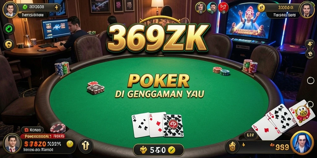 Screenshot menunjukkan pemain menikmati permainan Poker di 369ZK.