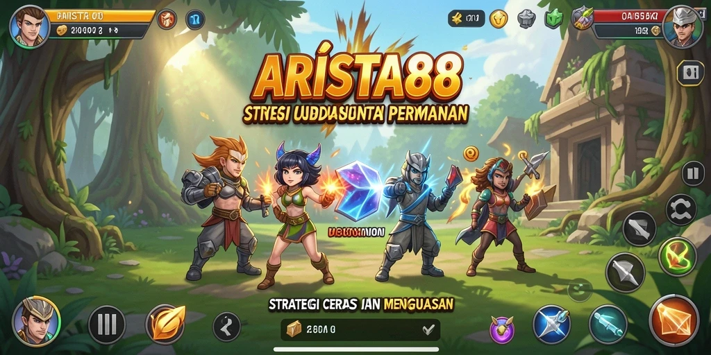Screenshot gameplay ARISTA88 menunjukkan strategi yang intens dan aksi mendebarkan.