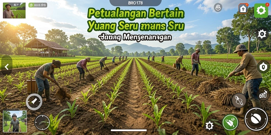Tampilan screenshot BRO178 menunjukkan keindahan ladang yang subur.