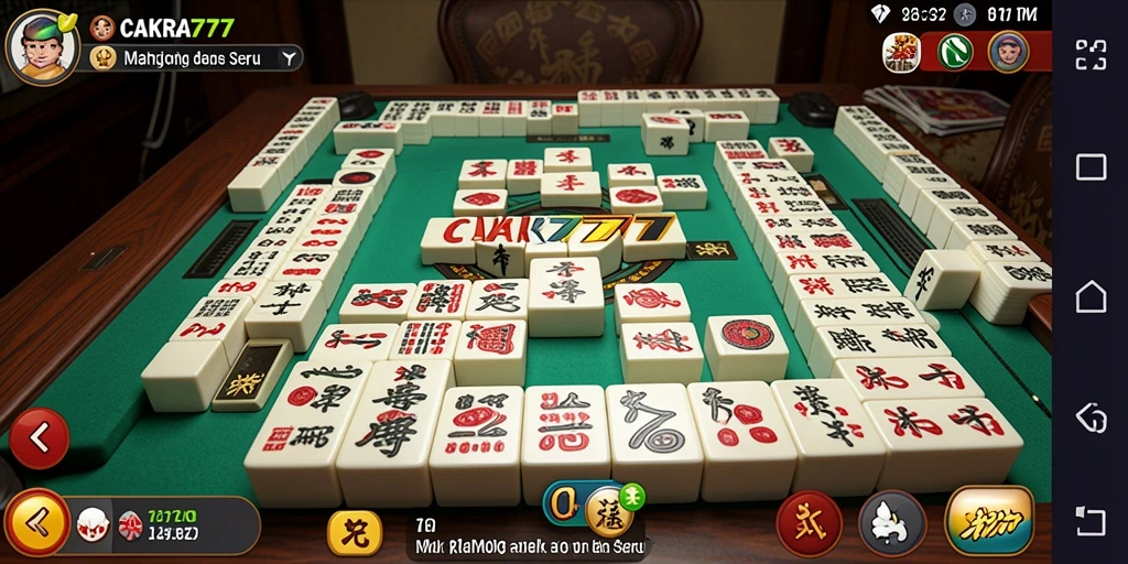 Screenshot CAKRA777 menampilkan gameplay Mahjong yang seru dan menantang.