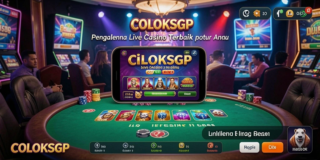 Tampilan gameplay Live Casino yang realistis dan mendebarkan di COLOKSGP.