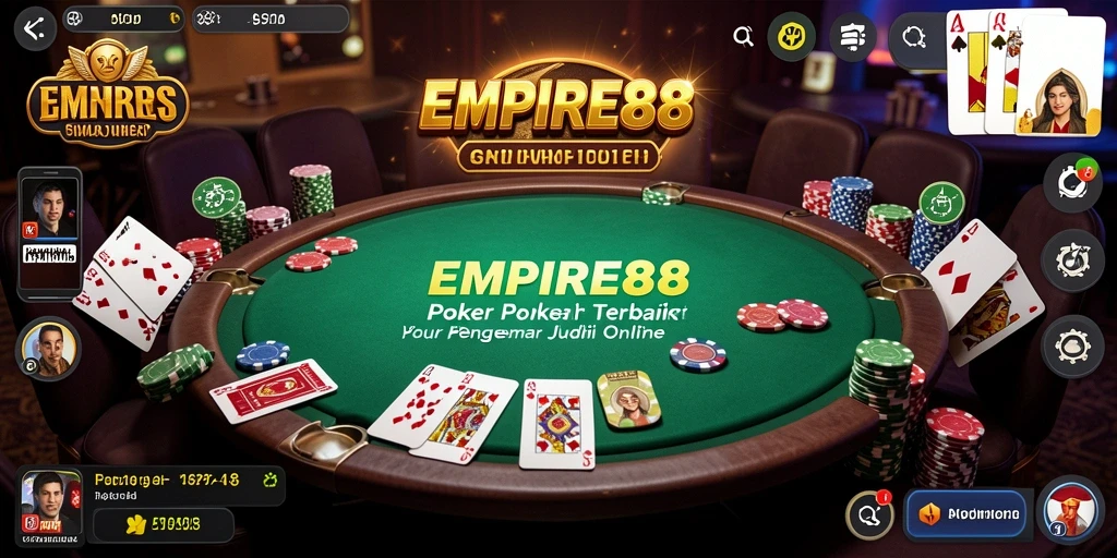 Tampilan gameplay poker seru di EMPIRE88 dengan interaksi pemain yang menarik.