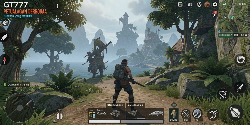Tangkapan layar gameplay GT777 menampilkan petualangan mendebarkan di dunia terbuka.
