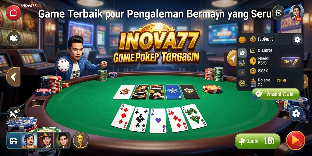 Tampilan gameplay poker yang menarik di INOVA77.