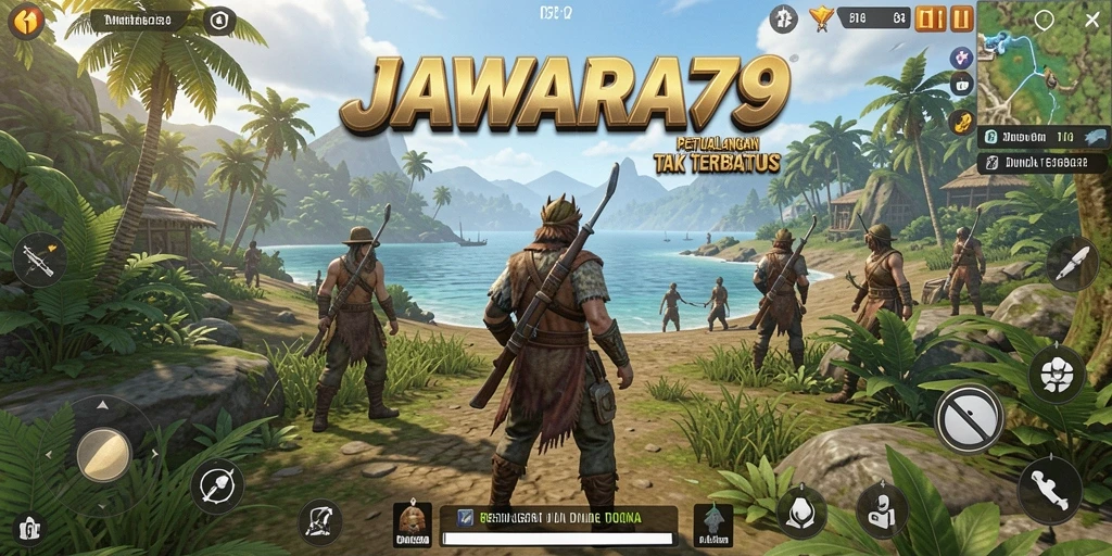 Screenshot JAWARA79 menampilkan pemain menjelajahi dunia terbuka yang luas.