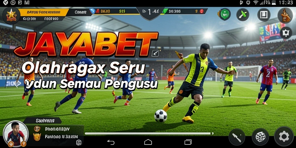 Screenshot JAYABET menampilkan aksi seru dalam permainan olahraga.