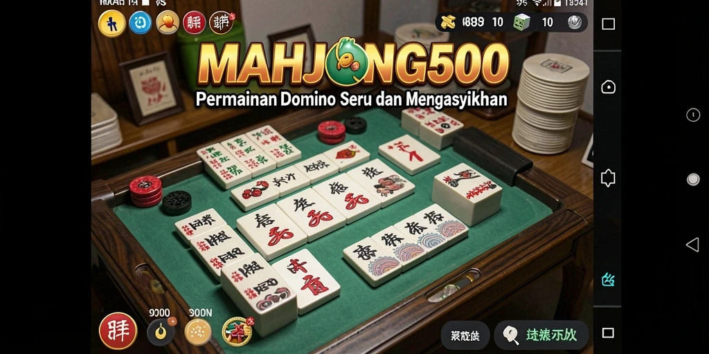 Screenshot gameplay <strong>MAHJONG500</strong> yang menampilkan keseruan bermain Domino.