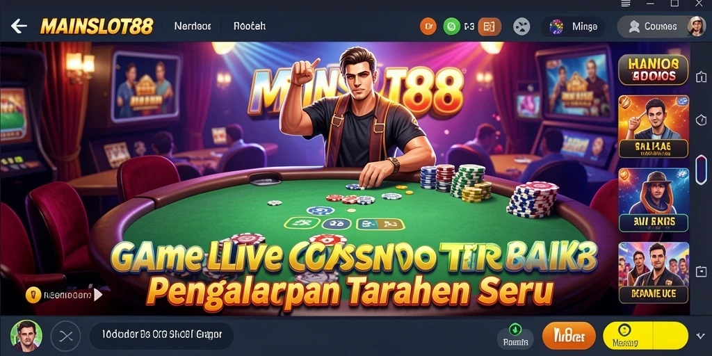 Tampilan menarik dari gameplay Live Casino di MAINSLOT88.