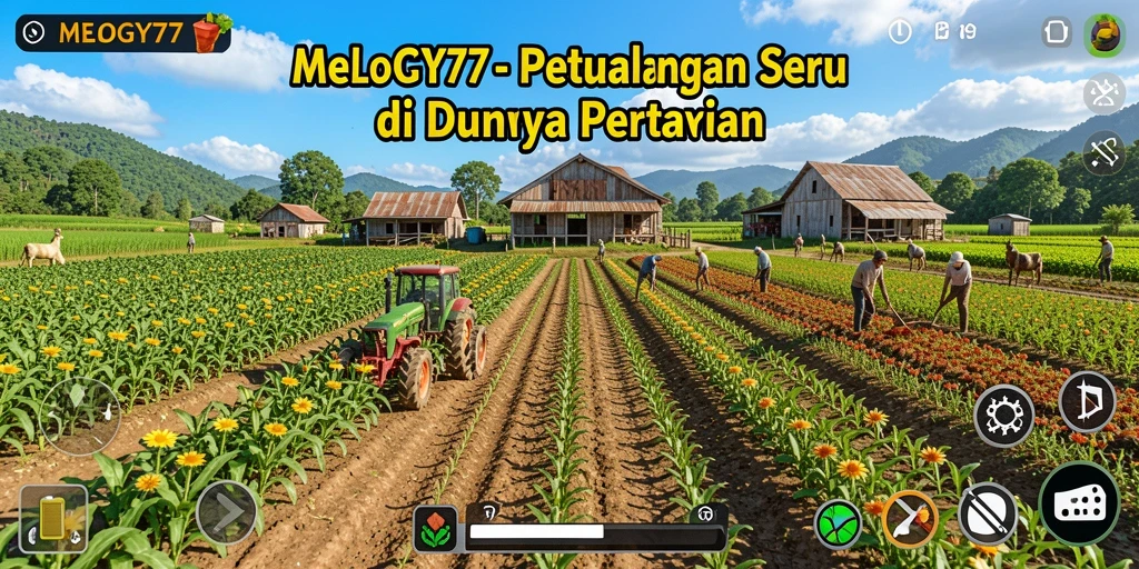 Tampilan menarik dari gameplay MELODY77 saat bertani.