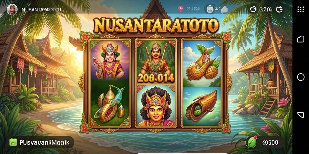 Screenshot gameplay NUSANTARATOTO yang menunjukkan keseruan permainan Slot.