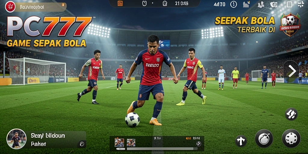 Tampilan game sepak bola yang mendebarkan di PC777.