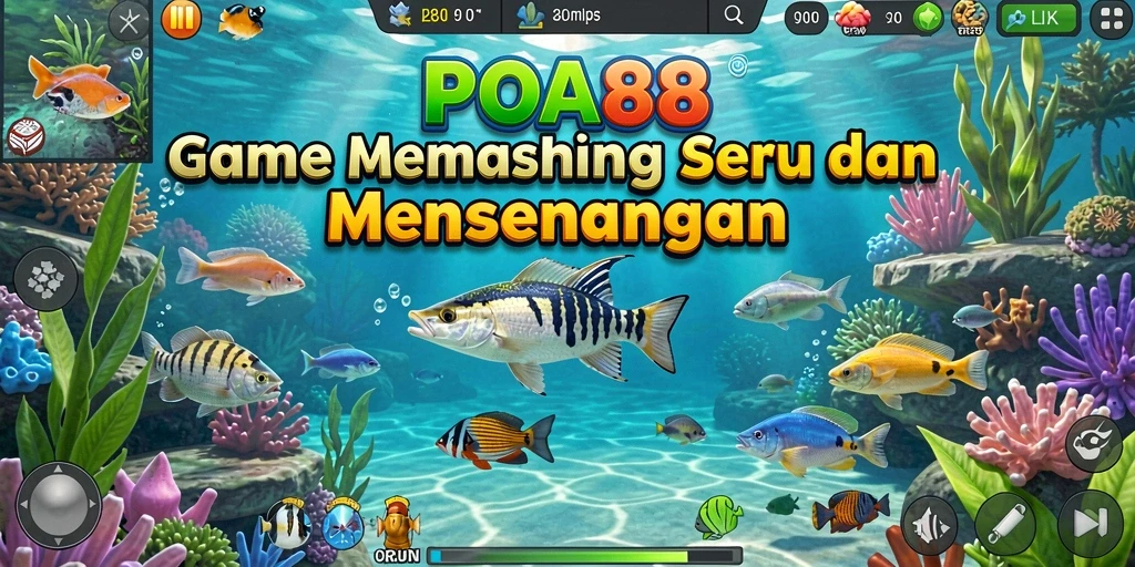 Tampilan gameplay POA88 yang menampilkan aksi memancing yang seru.
