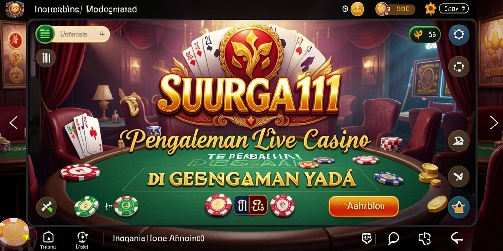 Tampilan gameplay Live Casino yang menakjubkan dan interaktif.