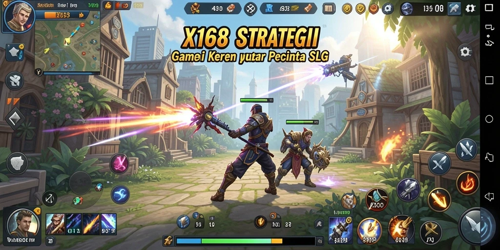 Tangkapan layar gameplay X168 yang menampilkan pertempuran seru.